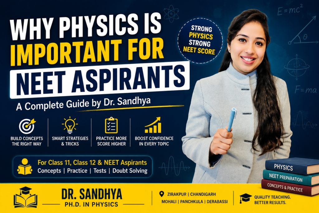 Why Physics is Important for NEET Aspirants - A Complete Guide by Dr. Sandhya dr sandhya classes best coaching zirakpur, chandigarh, mohali, panchkula, derabassi and online across india