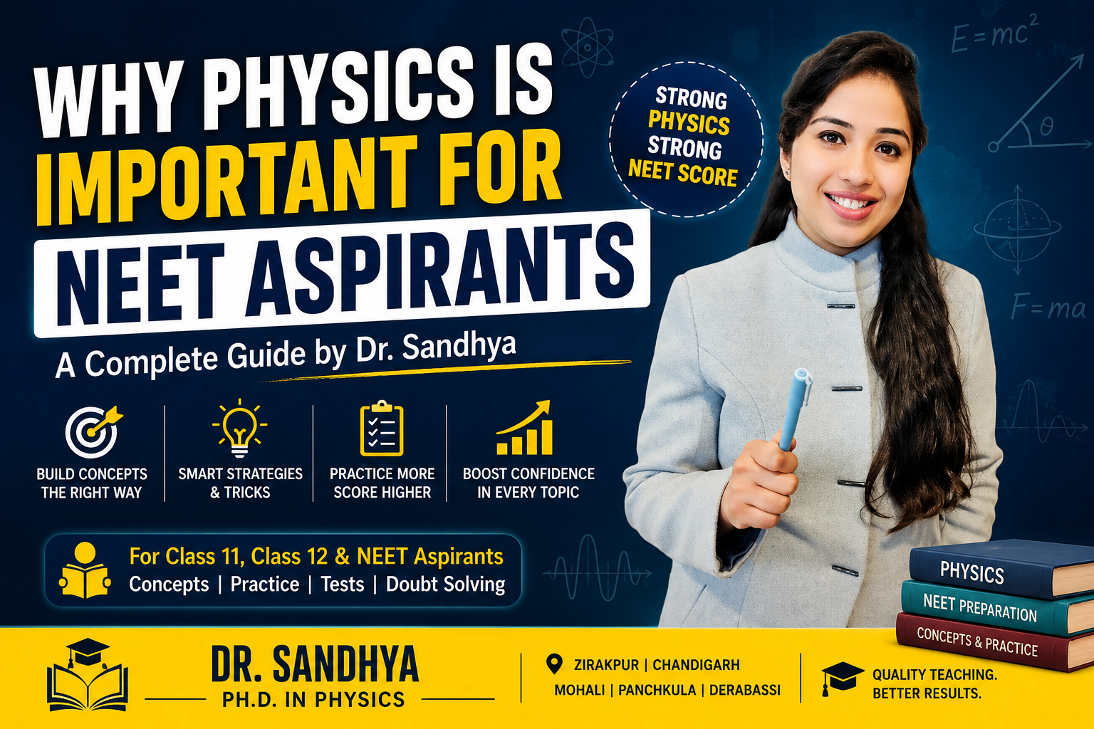 dr sandhya classes best coaching zirakpur, chandigarh, mohali, panchkula, derabassi and online across india